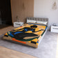 Rising Sun Black Woman Abstract Art Microfiber Duvet Cover
