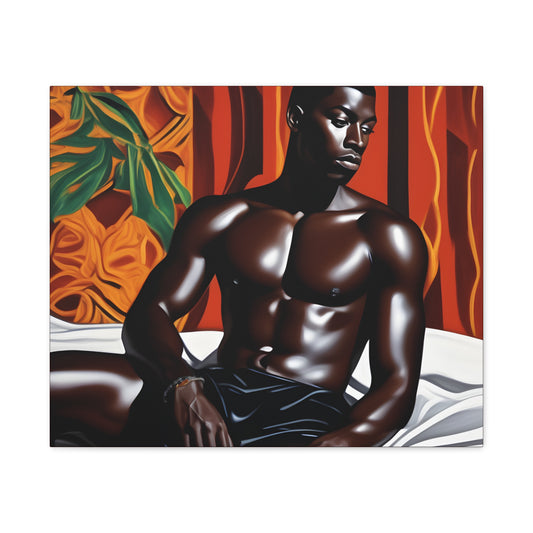 Good Morning Afrocentric Black Artwork Canvas Wall Print