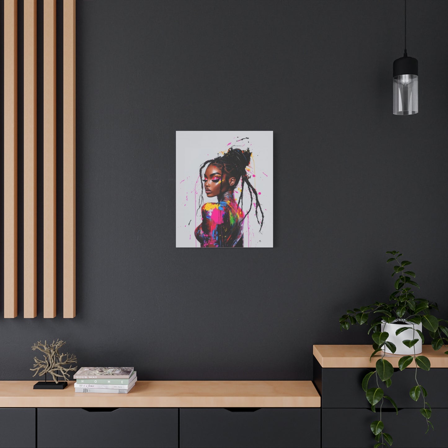 Confidence Afrocentric Black Woman Inspirational Spiritual Art Canvas Wall Print