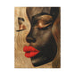 Enswirled Afrocentric Black Woman Abstract Art Canvas Wall Print