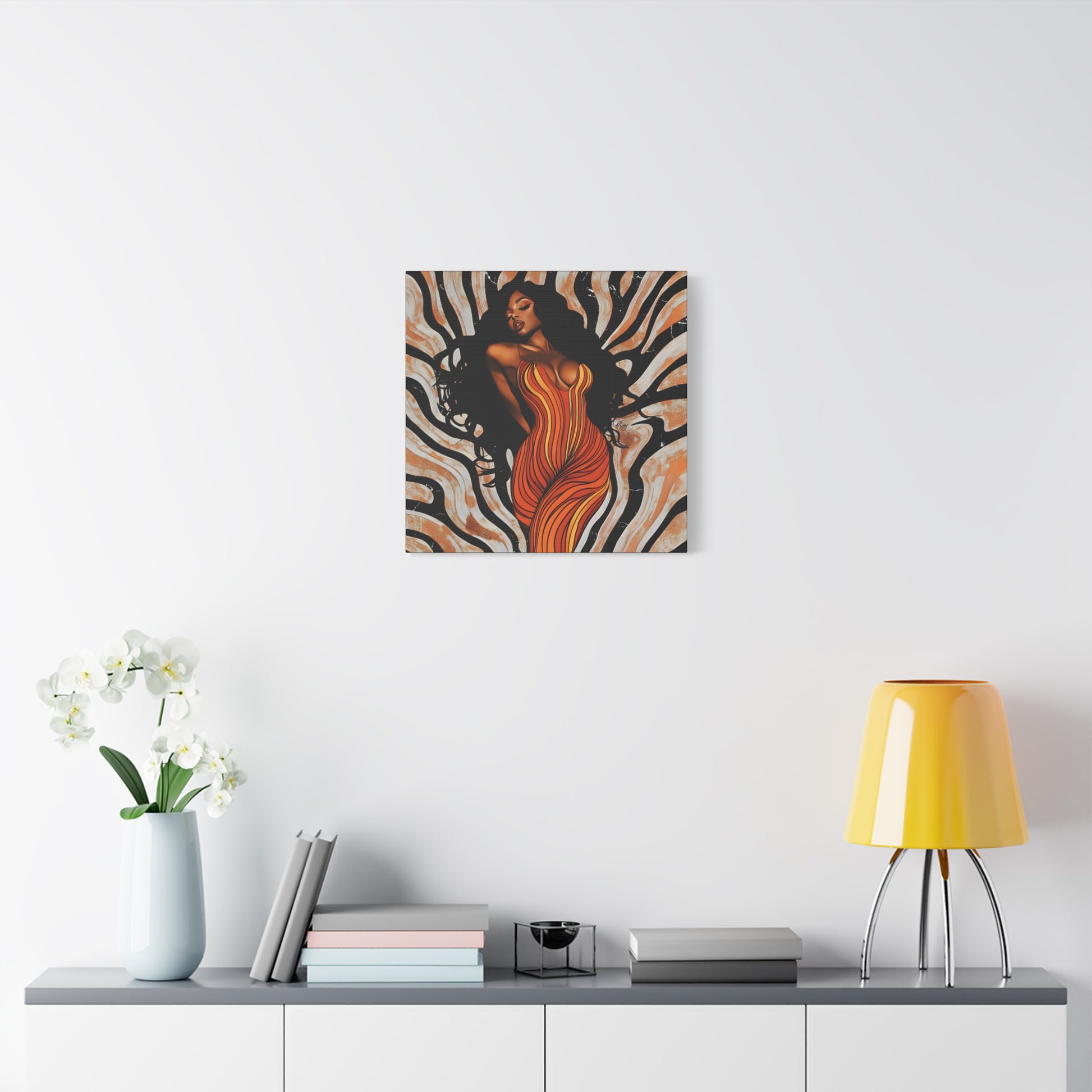 The Rhythm Is In Me Afrocentric Black Woman Art Canvas Wall Print - Xtreme Shopper