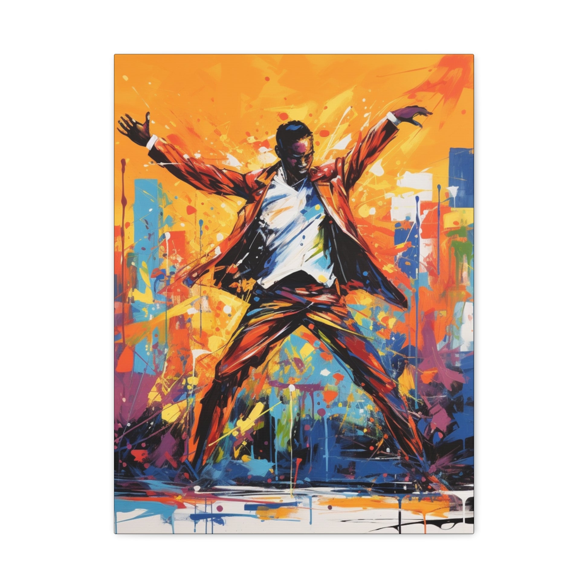 The Jazz Dancer Afrocentric Abstract Black Art Canvas Wall Print - Xtreme Shopper