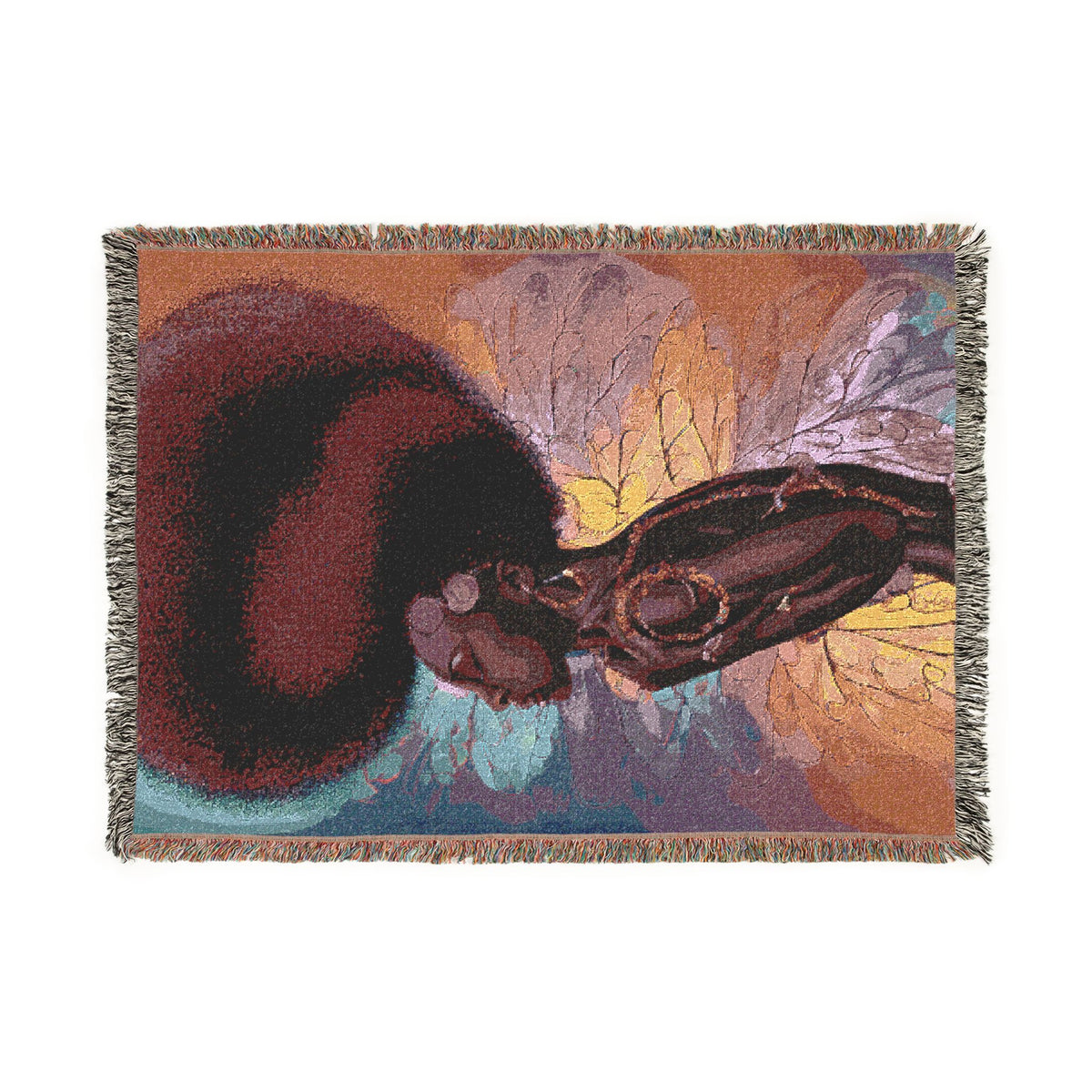Afro Angel Woven Throw Blanket