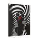 Beauty In Black And White Afrocentric Black Woman Art Canvas Wall Print