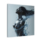 Moisturized and Unbothered Afrocentric Black Woman Art Canvas Wall Print