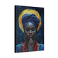 Sunset Relaxation Afrocentric Black Woman Spiritual Art Canvas Wall Print