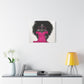 Pink Is My Color Black Woman Art Canvas Wall Print