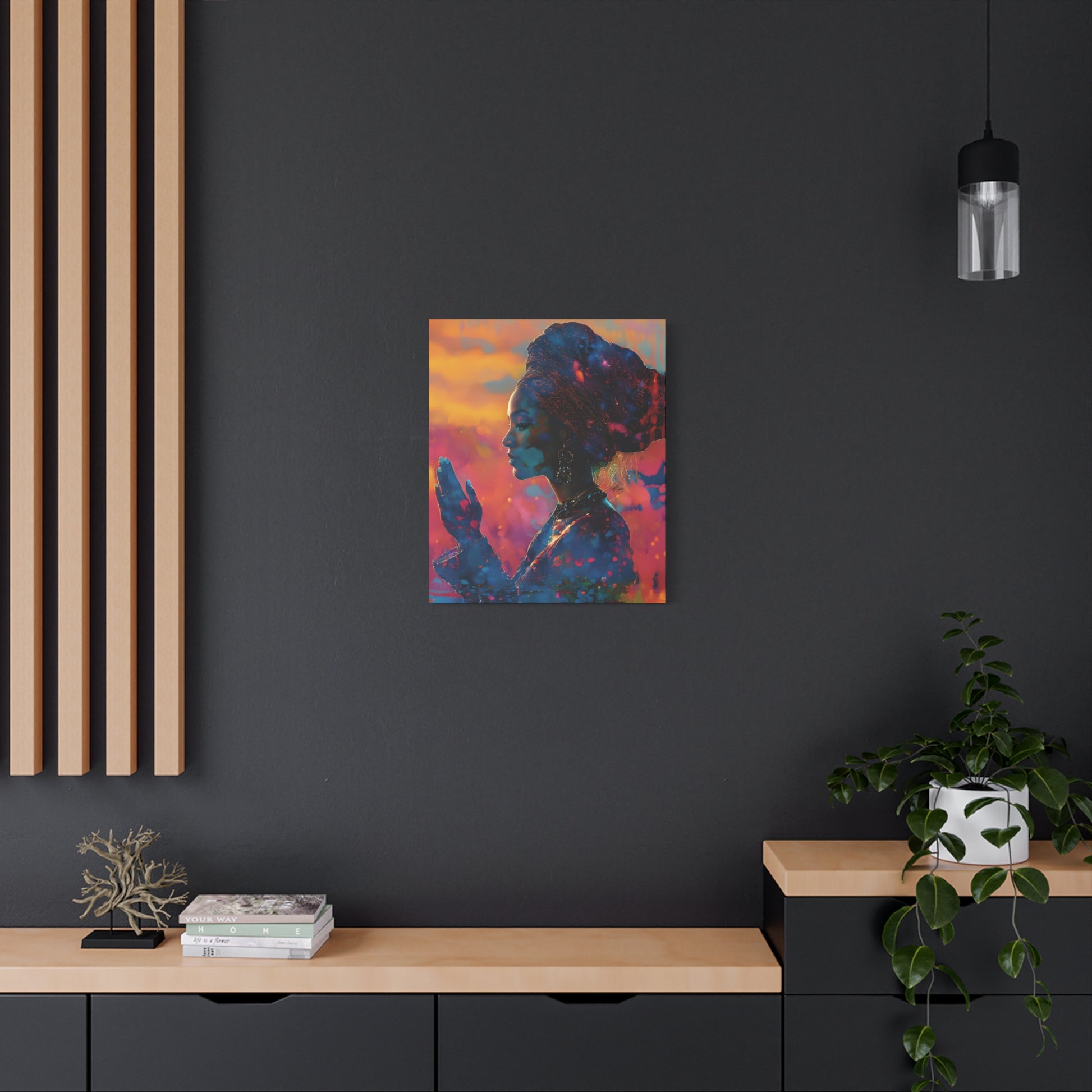 Manifest It Afrocentric Black Woman Art Canvas Wall Print - Xtreme Shopper