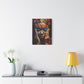 Heavy Is The Head That Wears The Crown Afrocentric Black Woman Abstract Art Canvas Wall Print