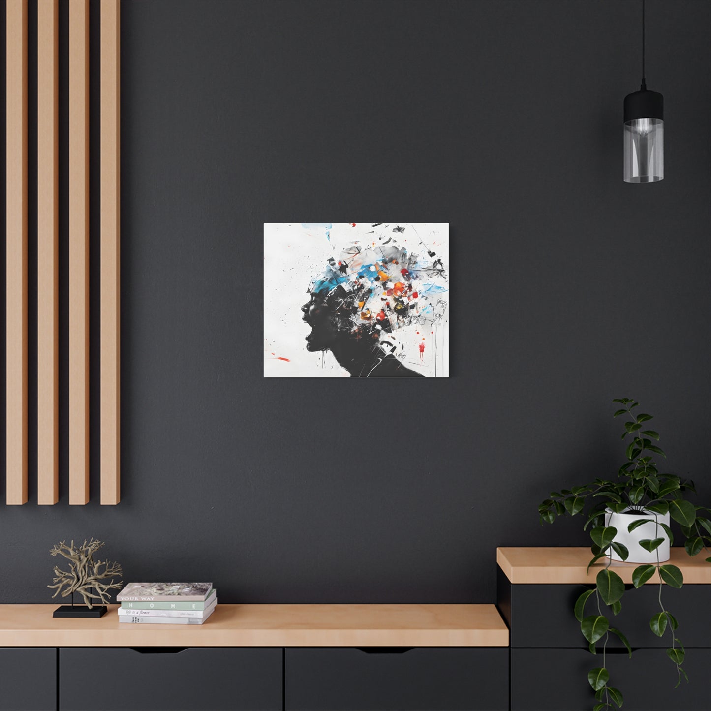 Frustration Afrocentric Black Art Canvas Wall Print