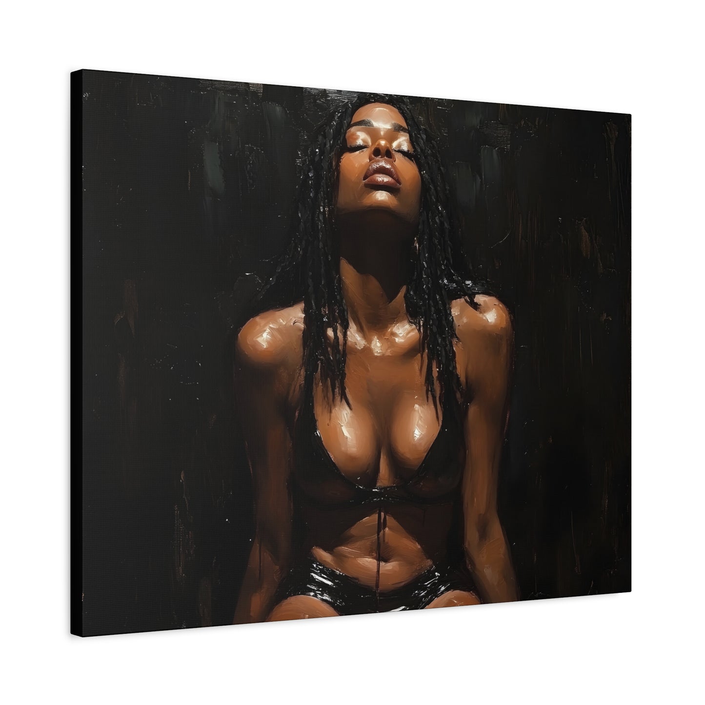 At The End Of The Day Afrocentric Black Woman Art Canvas Wall Print