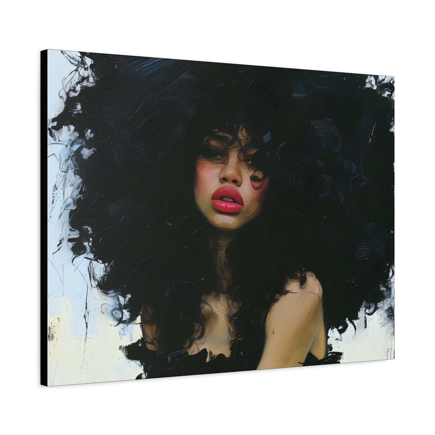 Mary Afrocentric Black Woman Art Canvas Wall Print