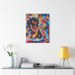 Flowers Blooming Everywhere Afrocentric Black Abstract Art Canvas Wall Print