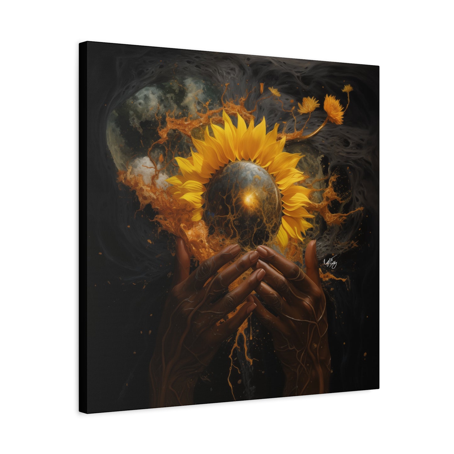New Beginnings Afrocentric Black Art Canvas Wall Print