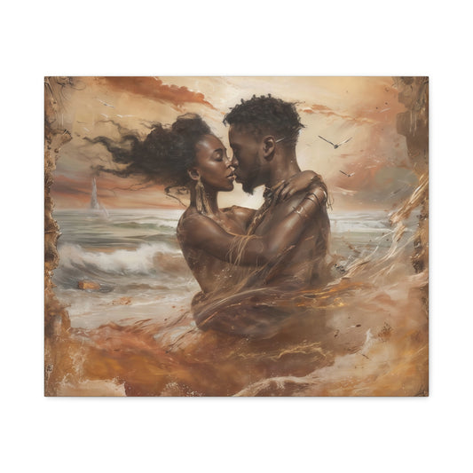 Forever Mine Black Love Art Canvas Wall Print