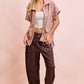 BiBi Boho Washed Terry Pants with Pockets - Xtreme Shopper