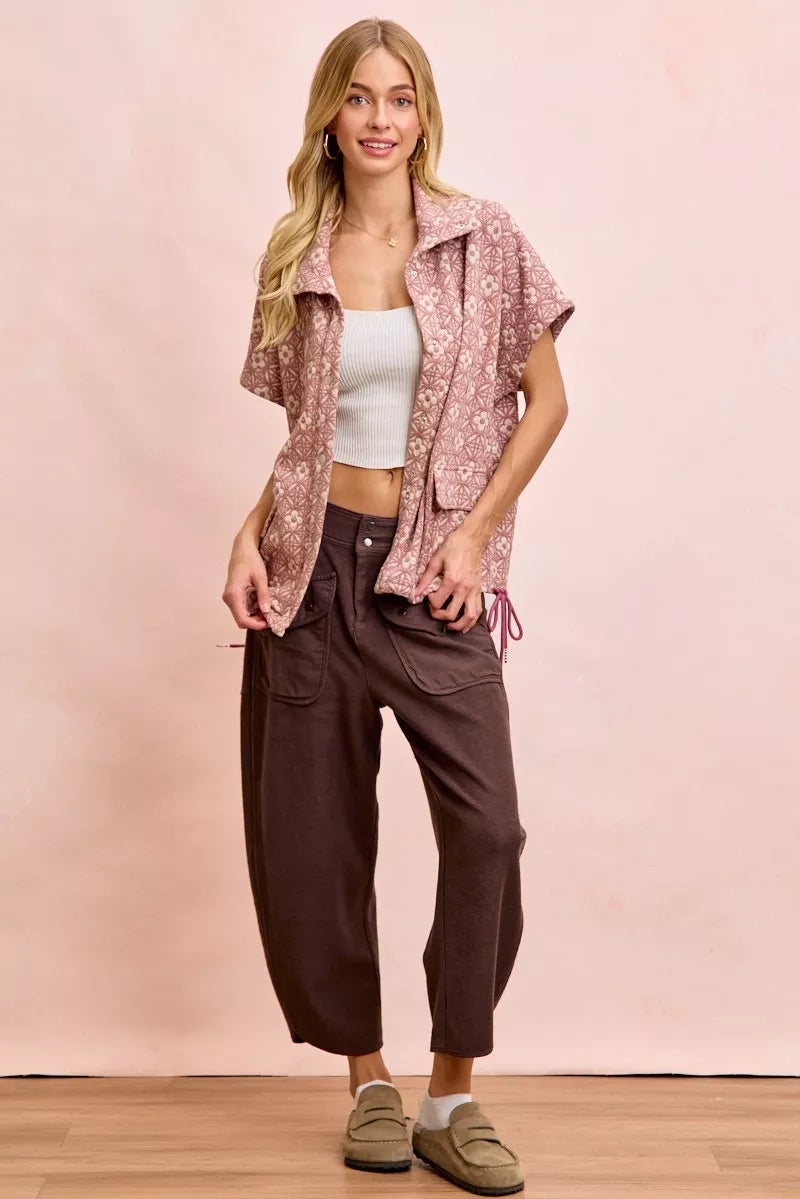 BiBi Boho Washed Terry Pants with Pockets - Xtreme Shopper