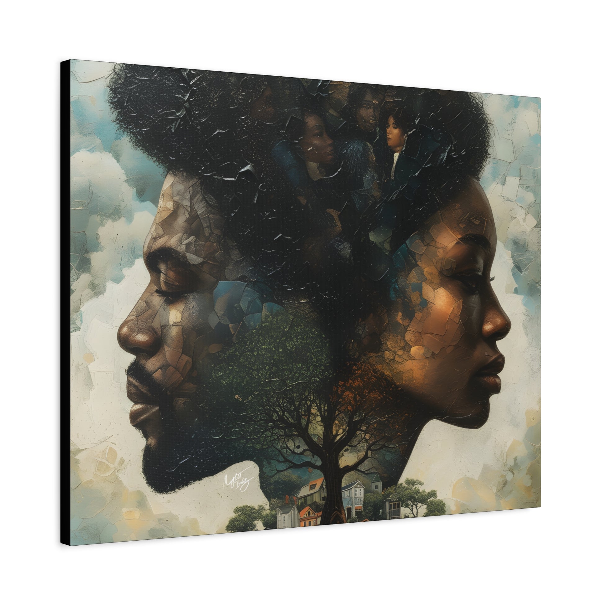 Together We Grow Afrocentric Black Art Canvas Wall Print - Xtreme Shopper