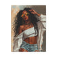 Never Let Them See You Sweat Afrocentric Black Woman Art Canvas Wall Print