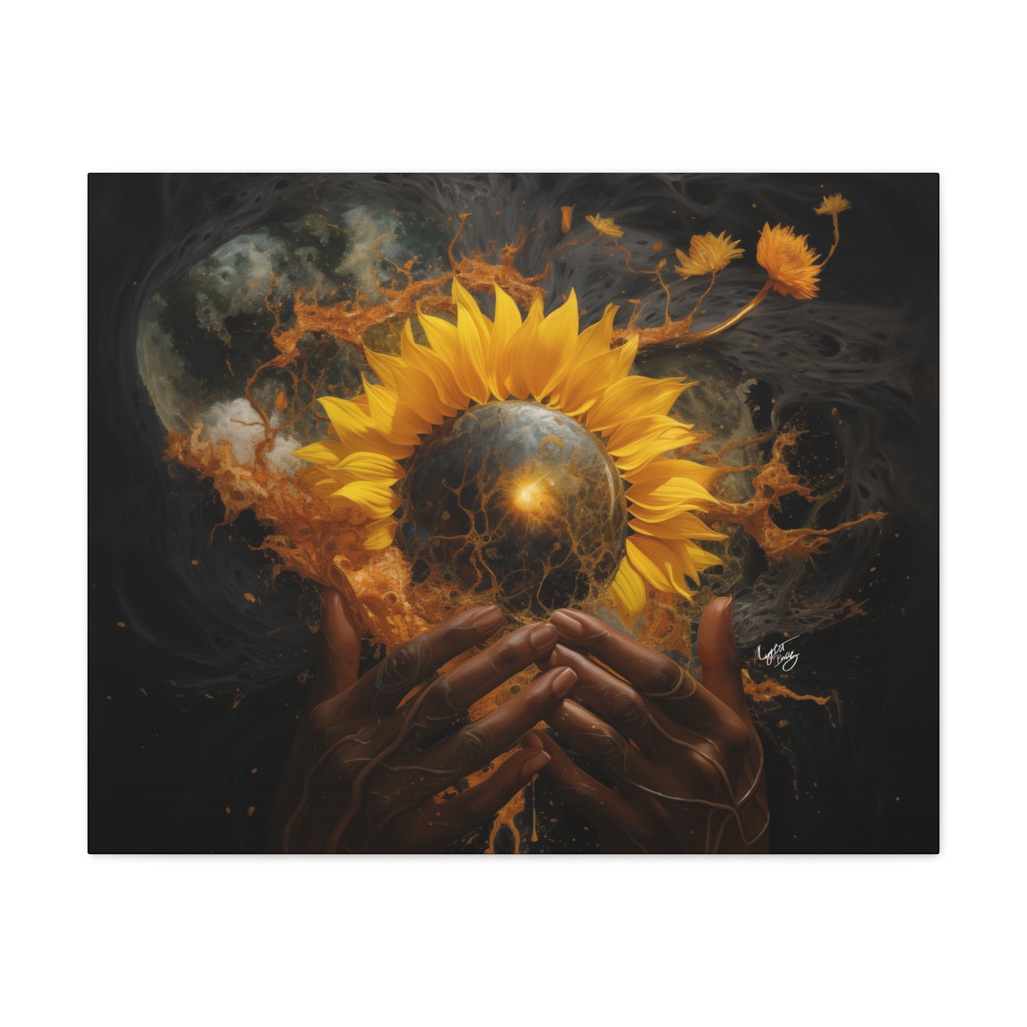 New Beginnings Afrocentric Black Art Canvas Wall Print
