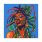 I'm Feeling It Afrocentric Black Woman Abstract Art Canvas Wall Print