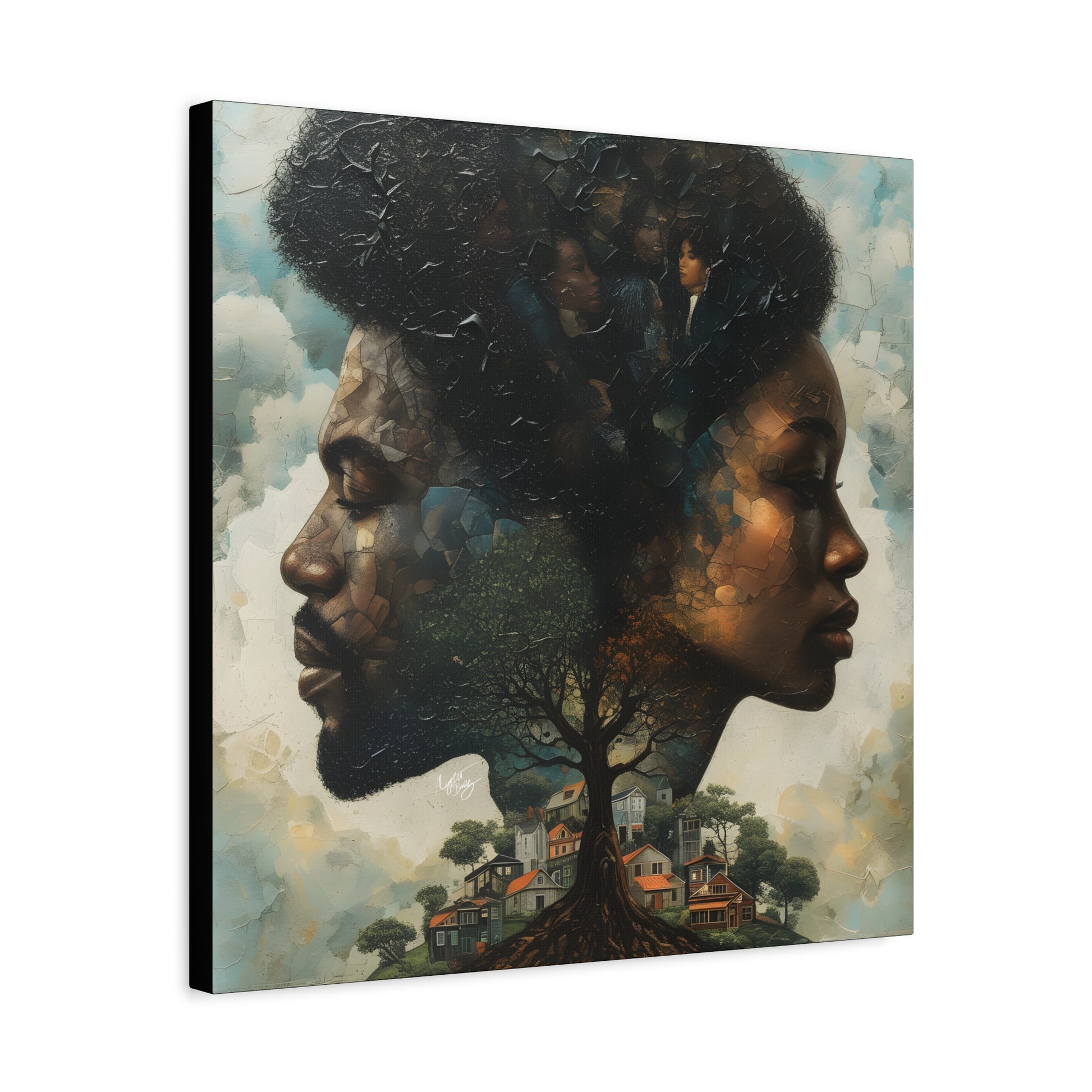 Together We Grow Afrocentric Black Art Canvas Wall Print - Xtreme Shopper