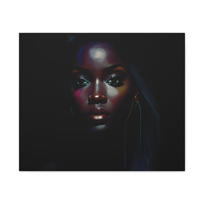 The Look Black Woman Abstract Artwork Canvas Wall Print