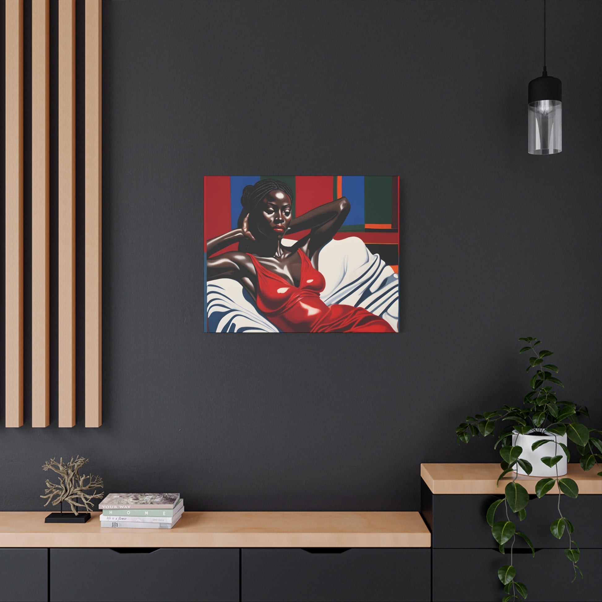 I'll Think About It Afrocentric Black Woman Abstract Art Canvas Wall Print - Xtreme Shopper