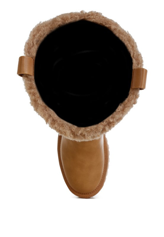 Lapland Fur Detail Calf Length Boots - Xtreme Shopper