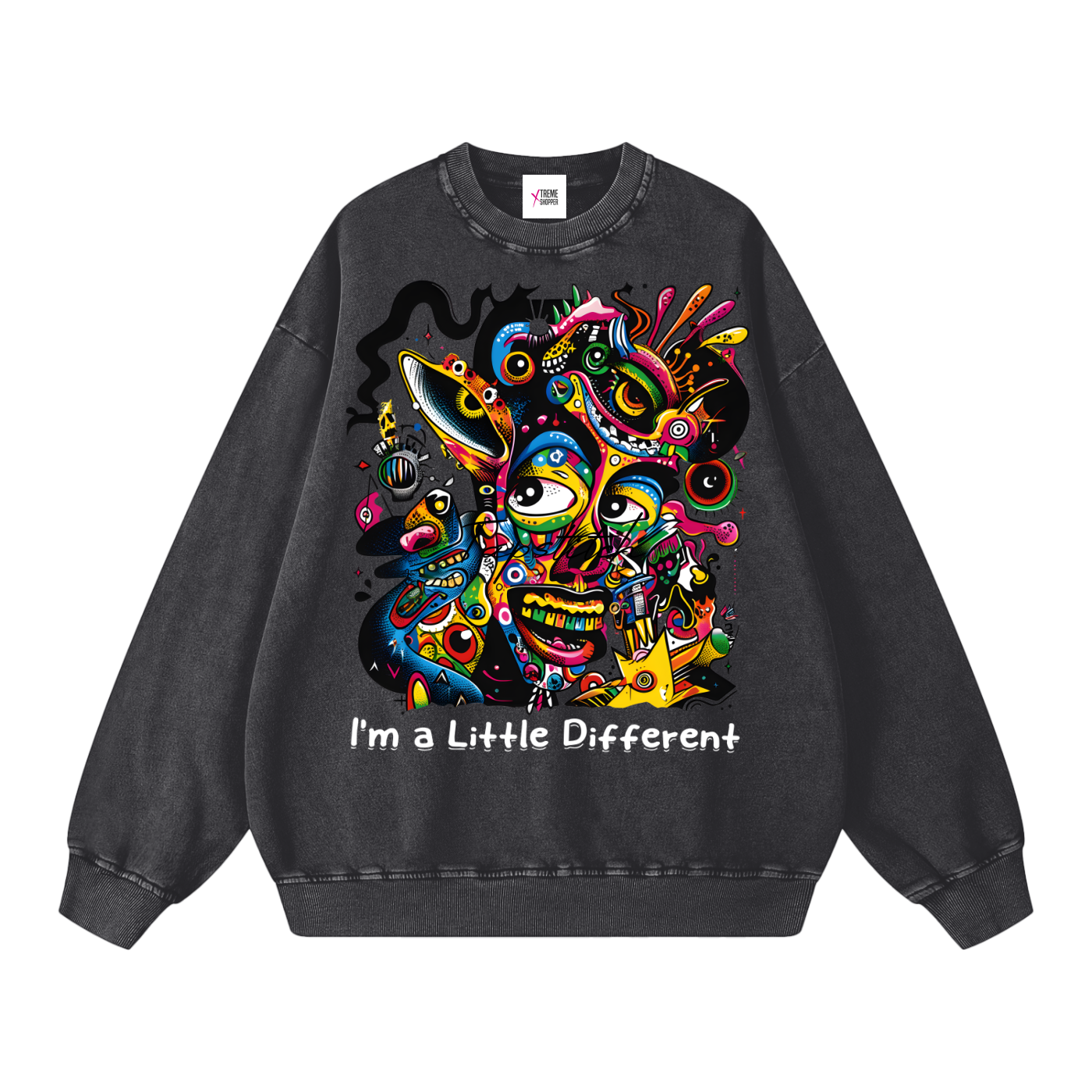 All That Jazz Snow Washed Oversized Sweatshirt