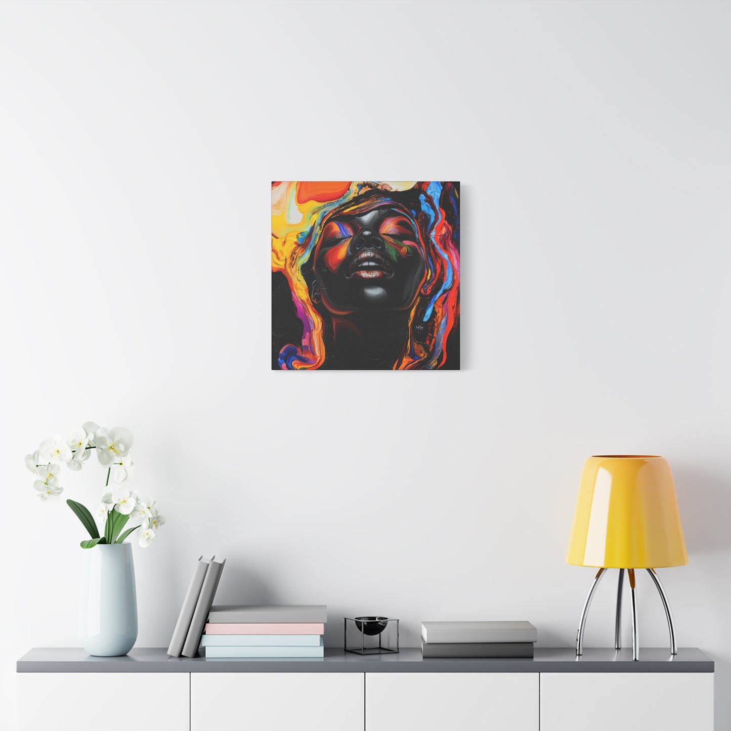 Yes Afrocentric Black Woman Art Canvas Wall Print