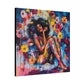 Flowers Blooming Everywhere Afrocentric Black Abstract Art Canvas Wall Print