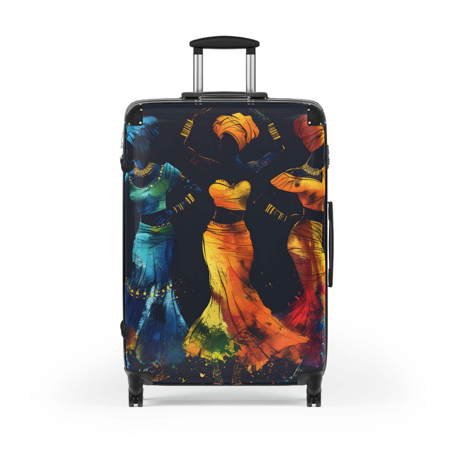 As We Dance Black Woman Art Hardshell Hardside Lockable Spinner Suitcase