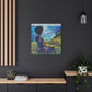 There's Peace By The Sea Afrocentric Black Woman Art Canvas Wall Print