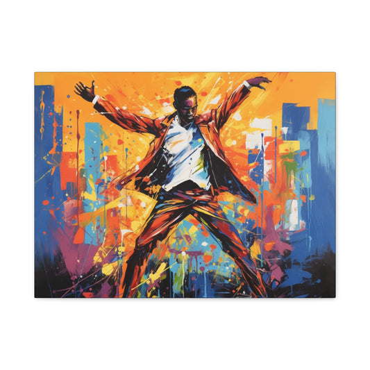 The Jazz Dancer Afrocentric Abstract Black Art Canvas Wall Print - Xtreme Shopper
