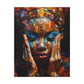 Heavy Is The Head That Wears The Crown Afrocentric Black Woman Abstract Art Canvas Wall Print