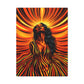 Autumn Rises Black Woman Art Canvas Wall Print