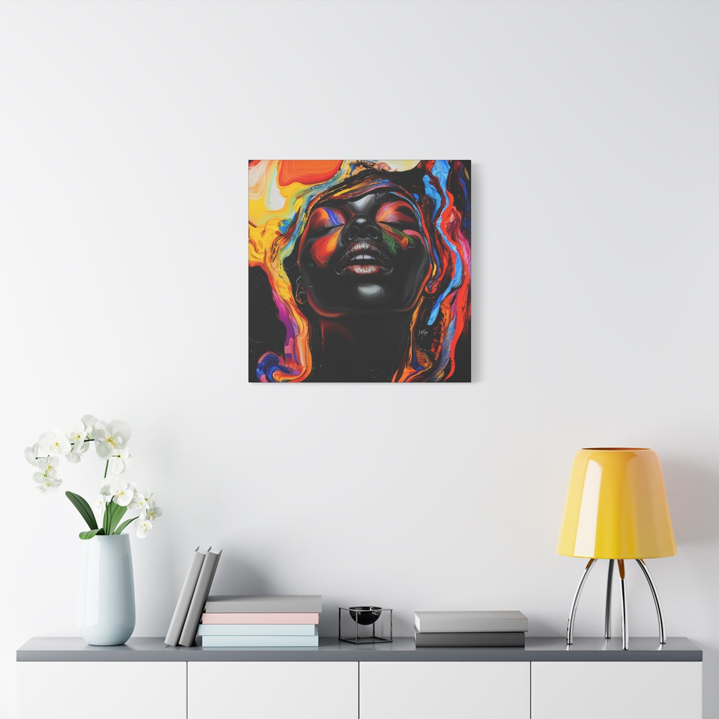Yes Afrocentric Black Woman Art Canvas Wall Print