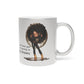 I'm Listening To My Dreams Afrocentric Black Woman Motivational Graphic Art Metallic Coffee Mug