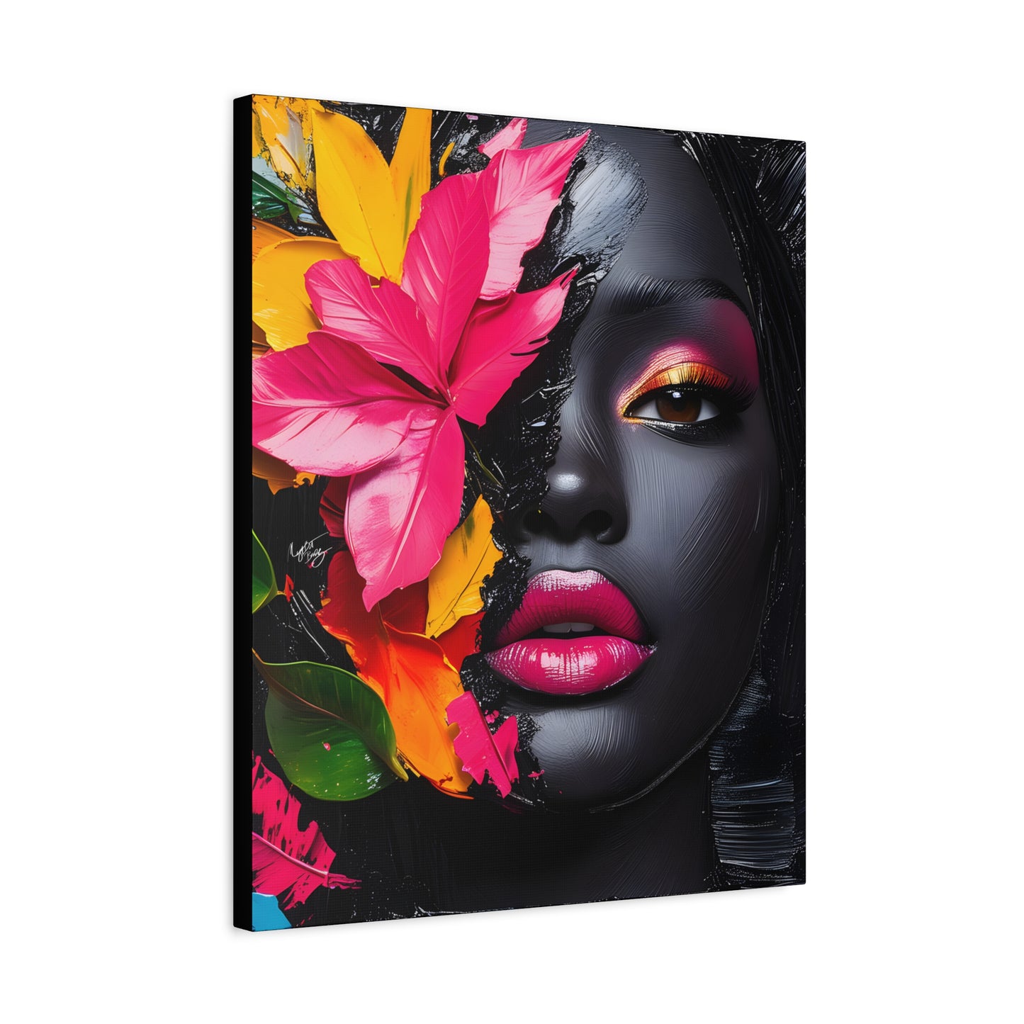 Everything is Beautiful Afrocentric Black Woman Art Canvas Wall Print