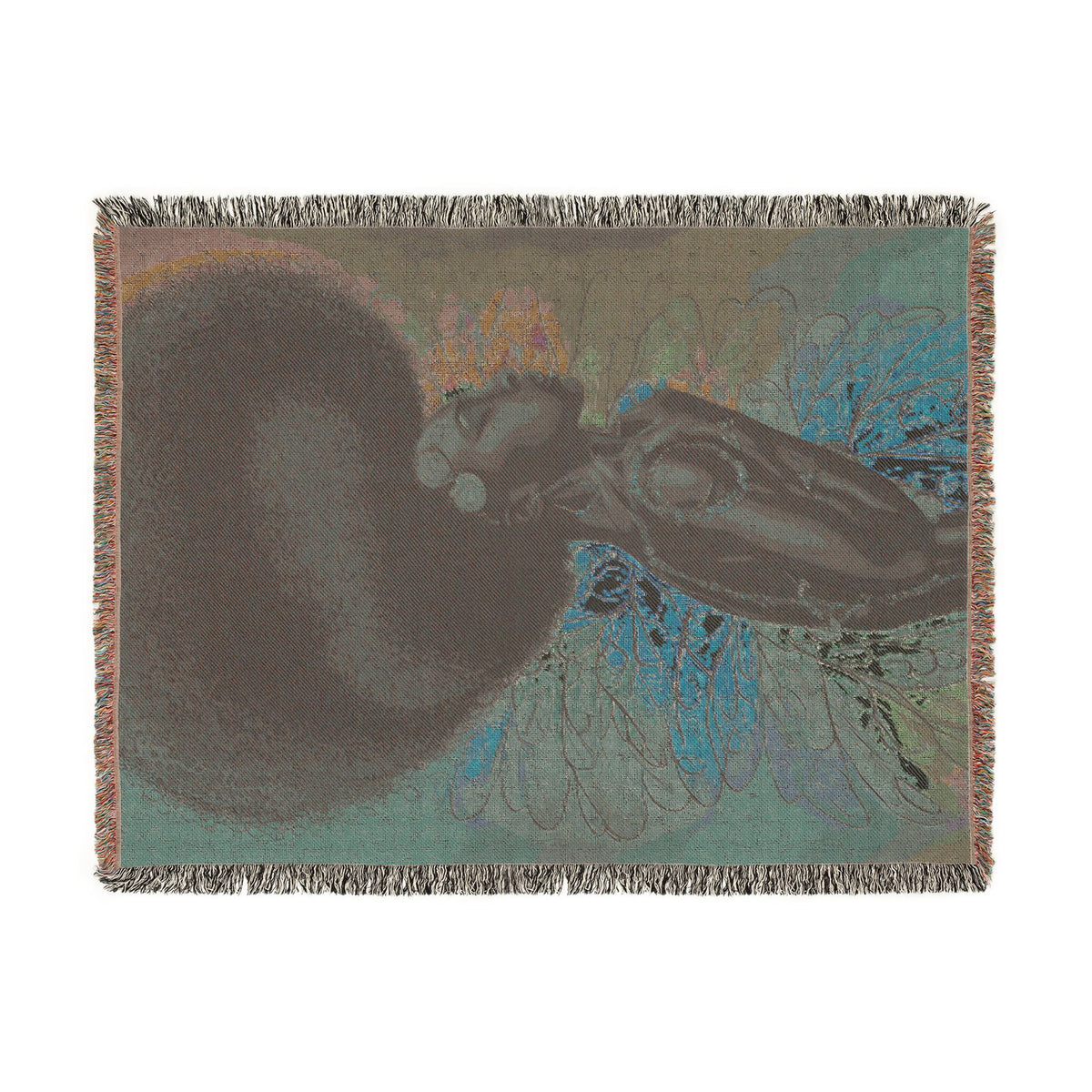 Afro Angel Woven Throw Blanket