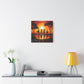 All Together Now Afrocentric Black Woman Abstract Art Canvas Wall Print