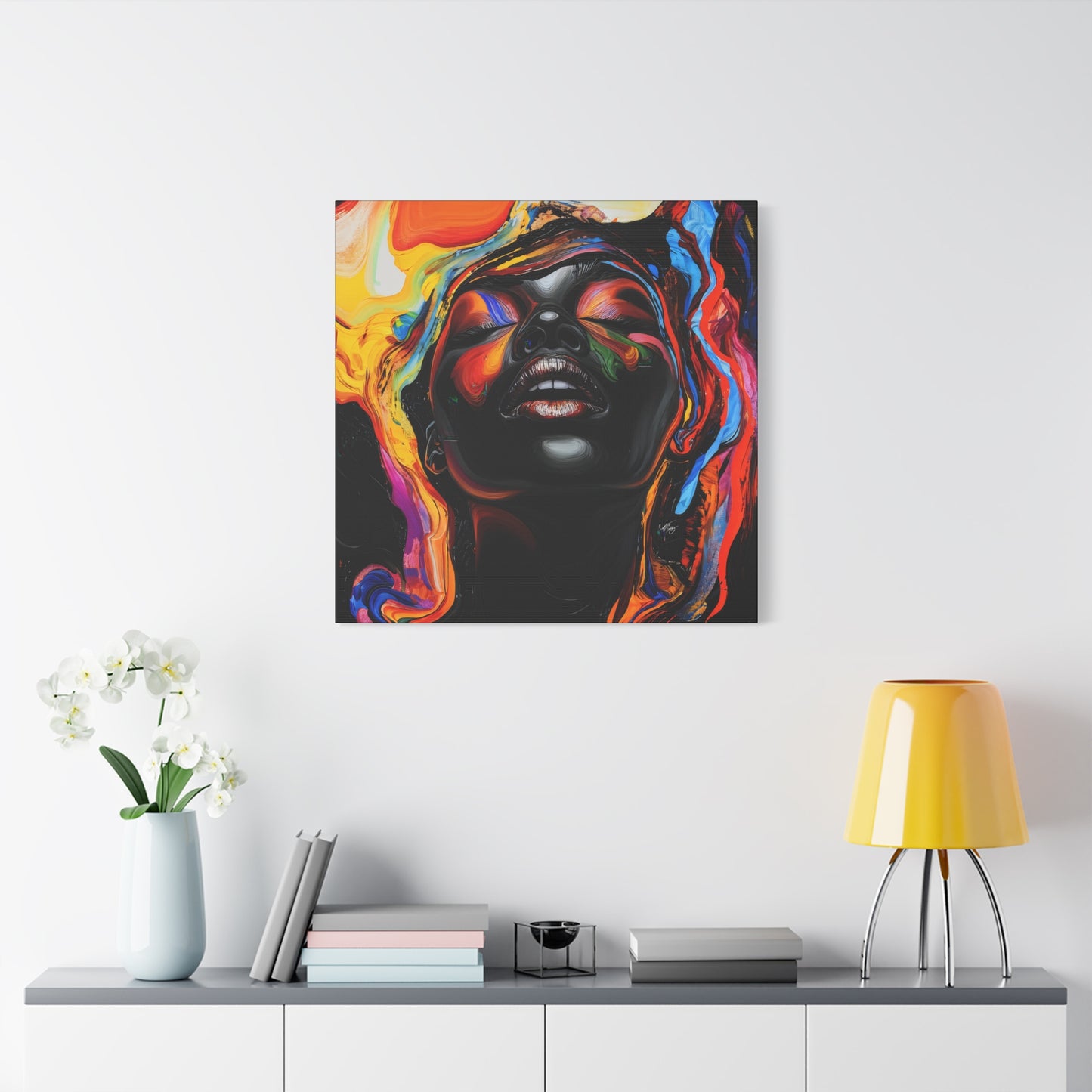 Yes Afrocentric Black Woman Art Canvas Wall Print