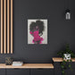 Model Perfect In Pink — Afrocentric Inspirational Black Woman Canvas Wall Art