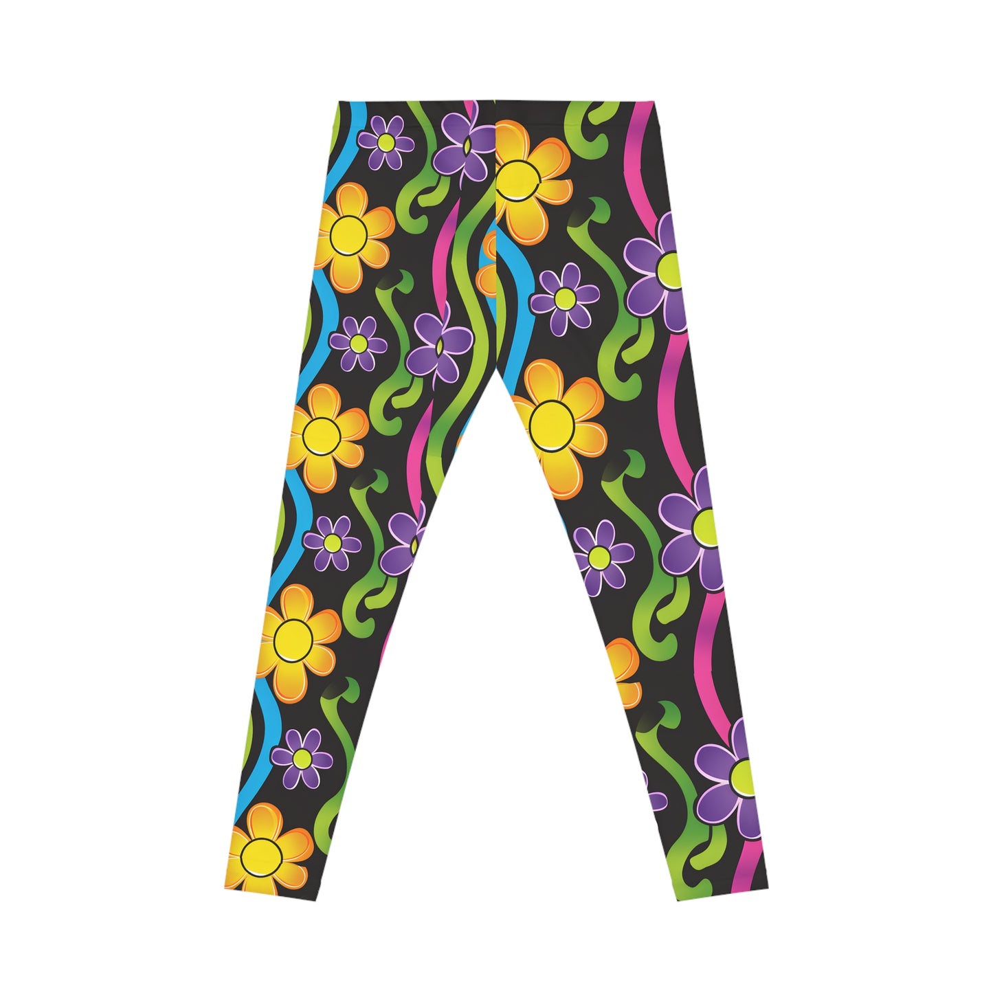 Daisies Are Forever Floral Printed Yoga Pants Leggings