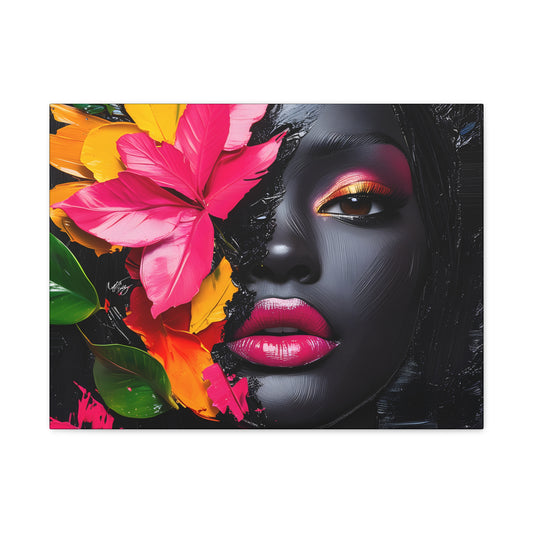 Everything is Beautiful Afrocentric Black Woman Art Canvas Wall Print