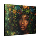 Mother Nature In Full Bloom Afrocentric Black Woman Fantasy Art Canvas Wall Print - Xtreme Shopper