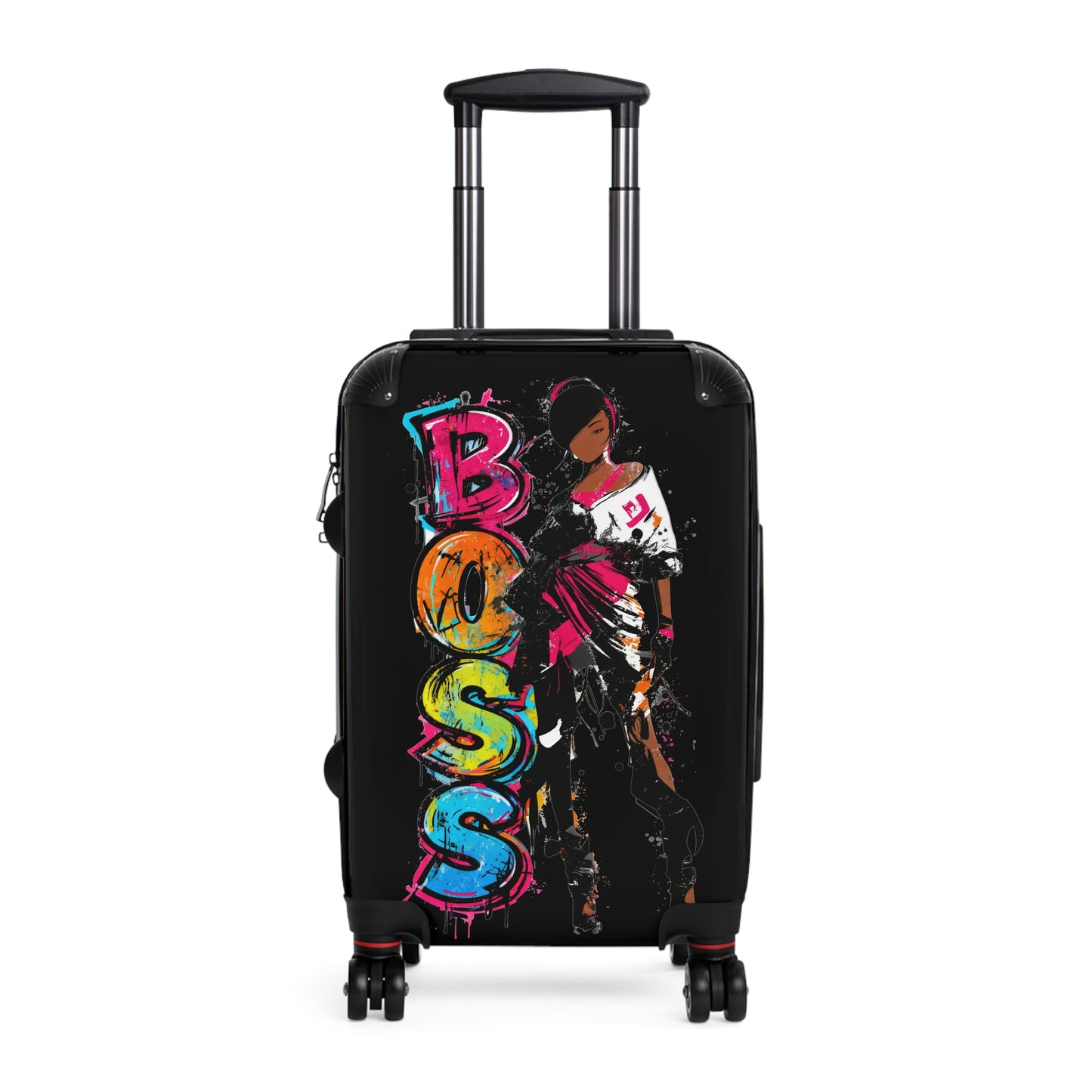 Boss Chick Black Woman Art Hardshell Hardside Lockable Spinner Suitcase Luggage