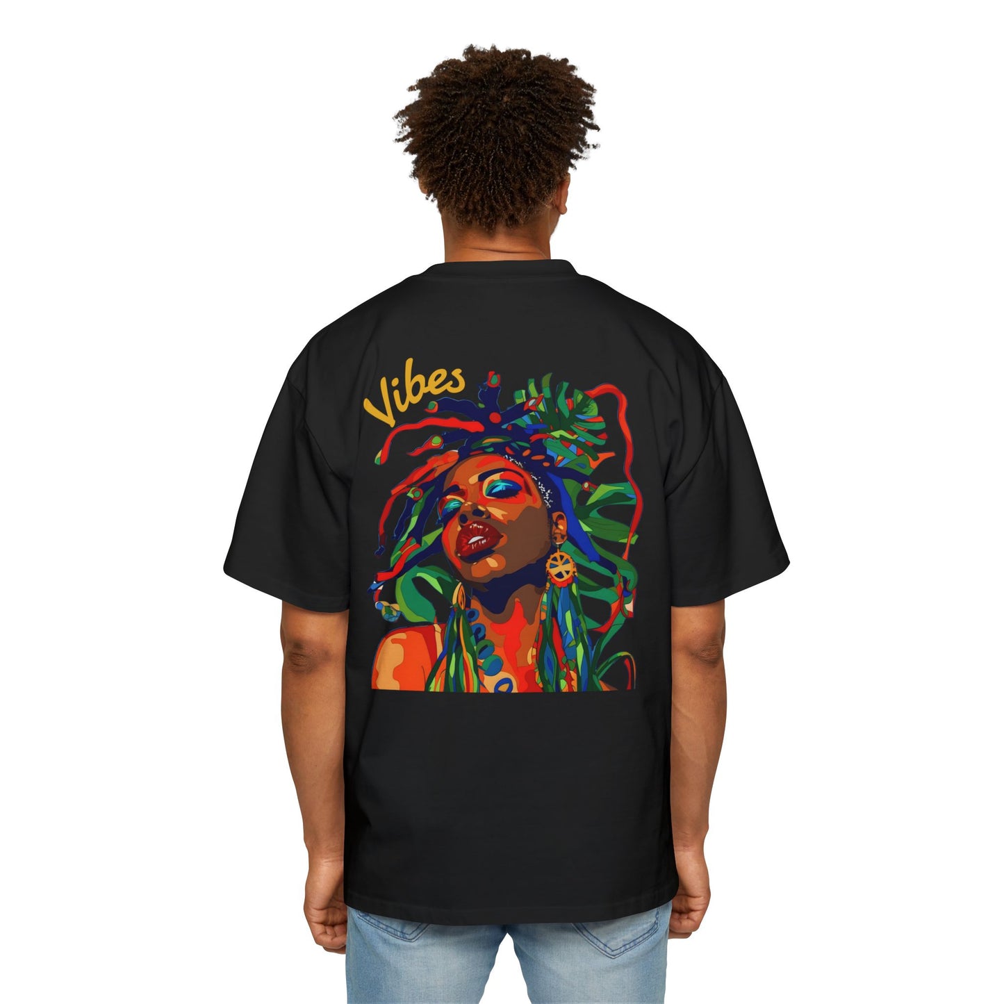 Vibes - I'm Feeling It Streetwear Unisex Heavyweight Cotton Oversized T-Shirt