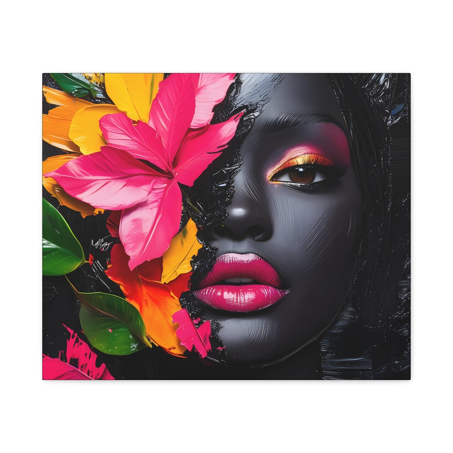 Everything is Beautiful Afrocentric Black Woman Art Canvas Wall Print